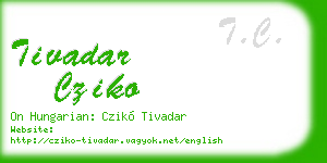 tivadar cziko business card